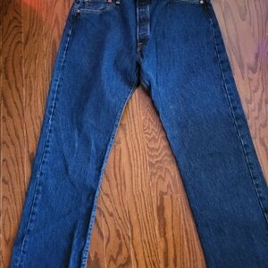 Levi's 501 Button Fly Dark Blue  Jeans.
